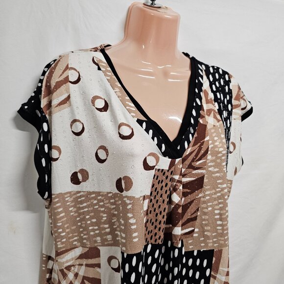 Joseph Ribkoff V Neck Top Women Size 14 Multicolor - Picture 5 of 13